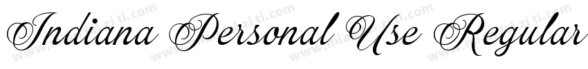 Indiana Personal Use Regular字体转换